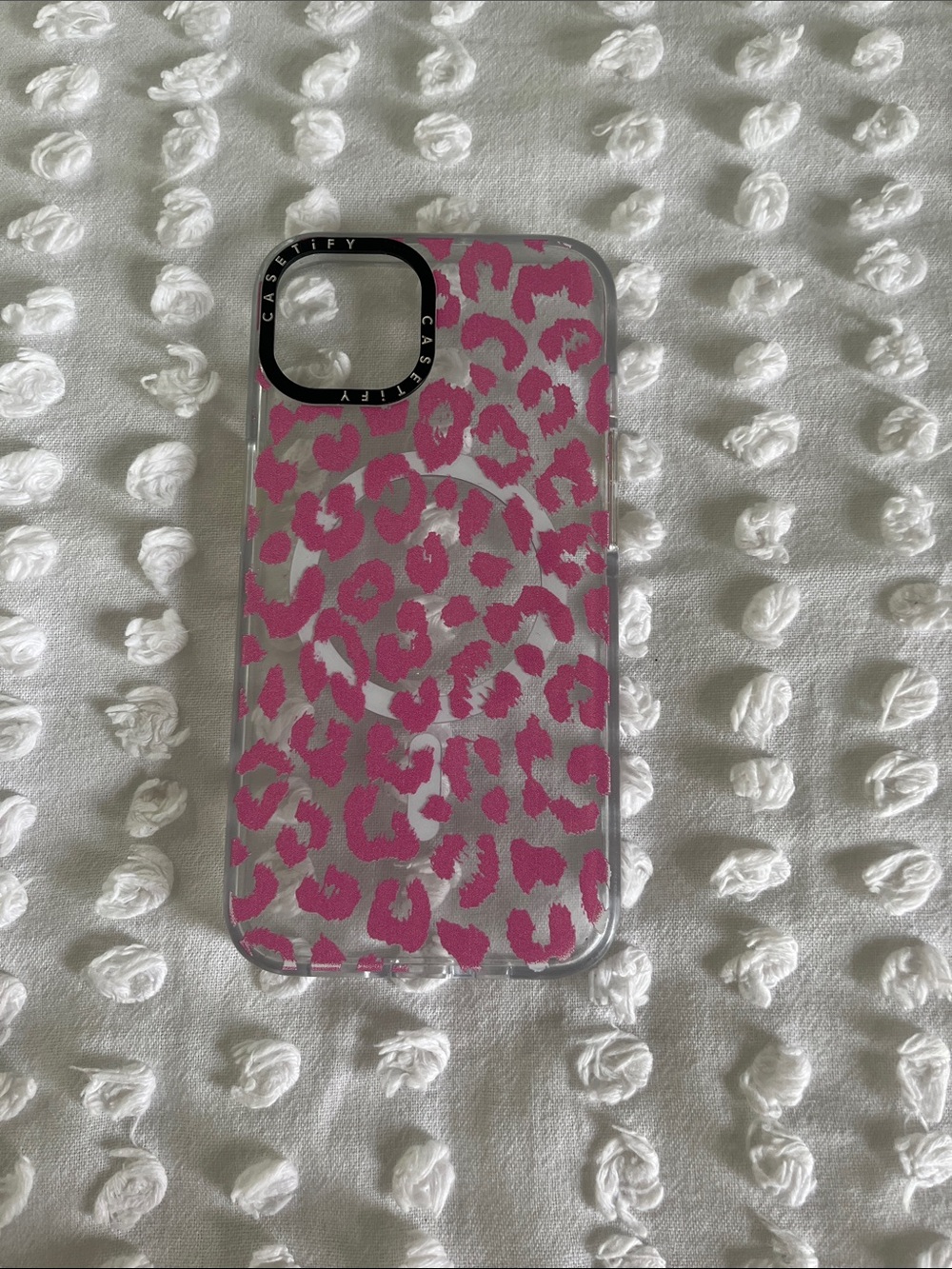 Casetify pink cheetah print phone case for iPhone 13